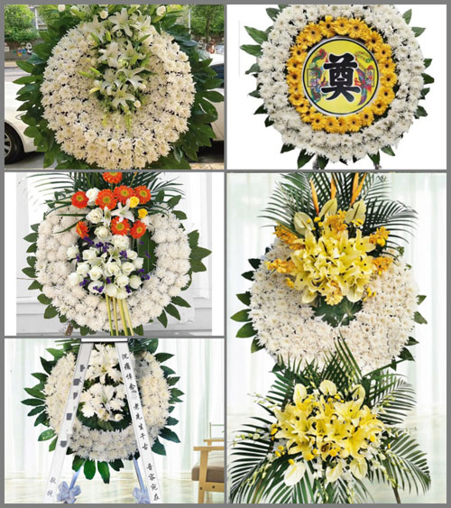 浙江省温州苍南县灵溪镇双益村花圈速递